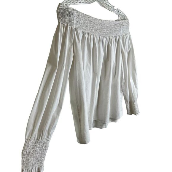 Zara of the shoulders blouse white sz M - Picture 4 of 5